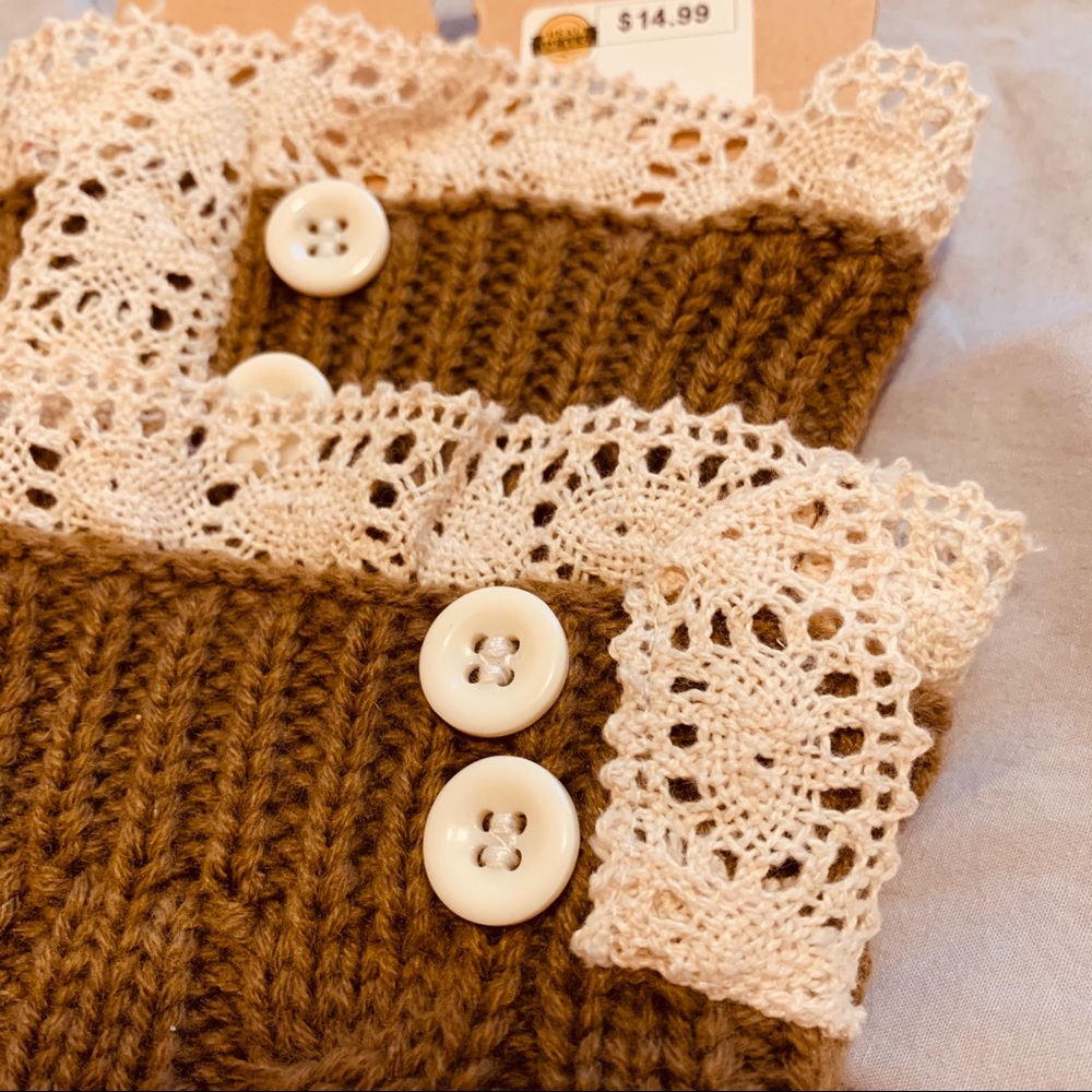 Knit boot cuffs